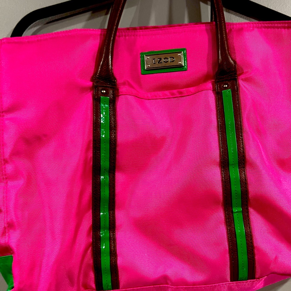 SOLD Pink & Green Tote